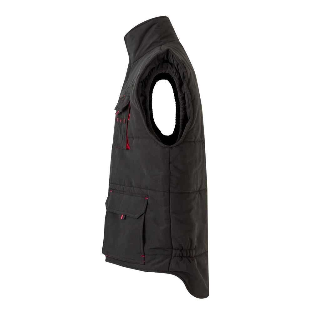 VL NERGAL. Colete acolchoado, bicolor multibolsos (120g/m²), em poliéster (100%)