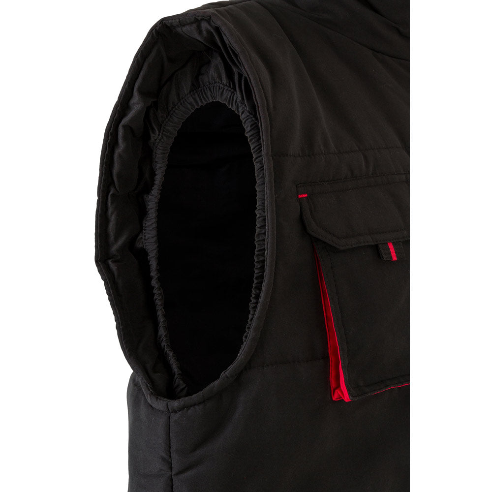 VL NERGAL. Colete acolchoado, bicolor multibolsos (120g/m²), em poliéster (100%)
