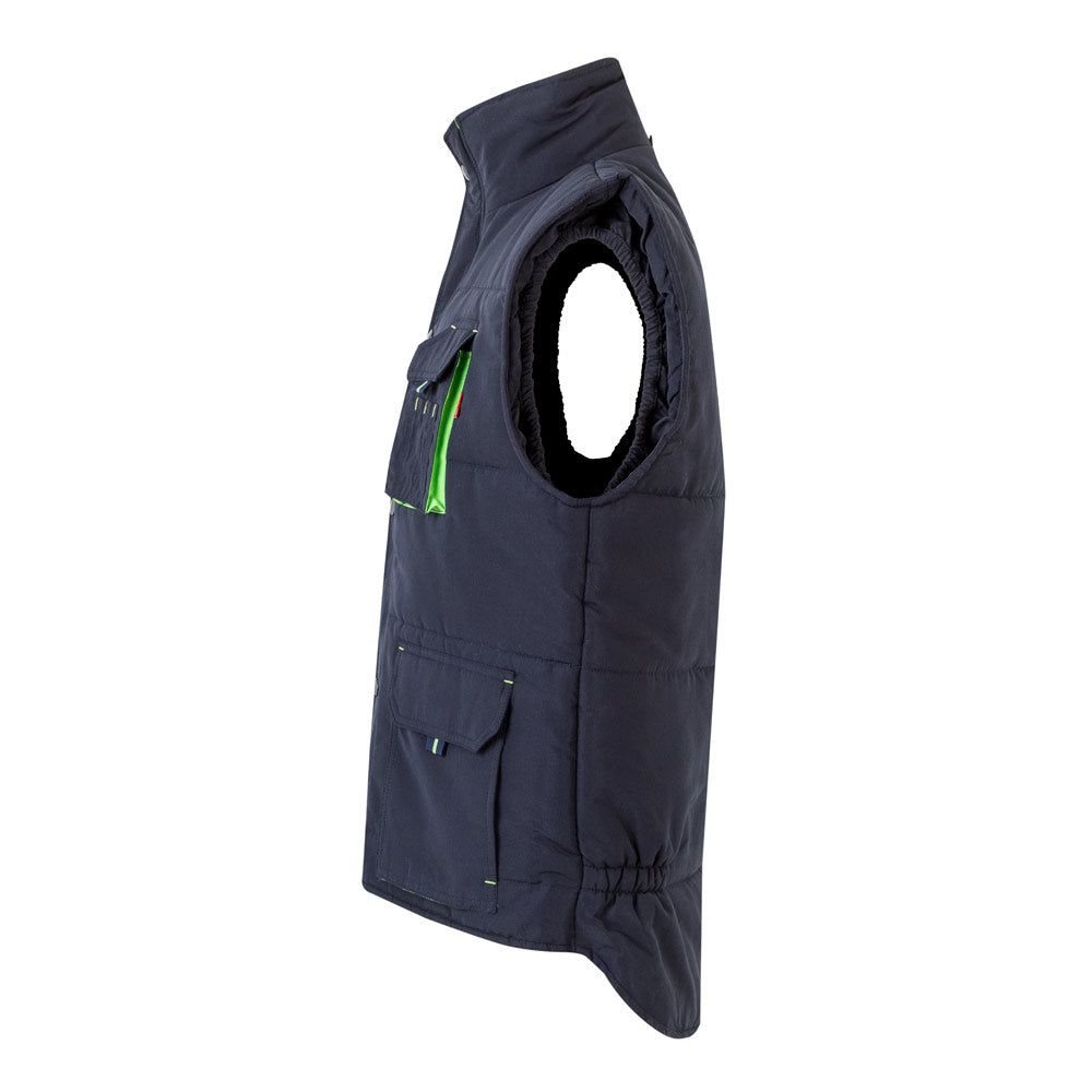VL NERGAL. Colete acolchoado, bicolor multibolsos (120g/m²), em poliéster (100%)