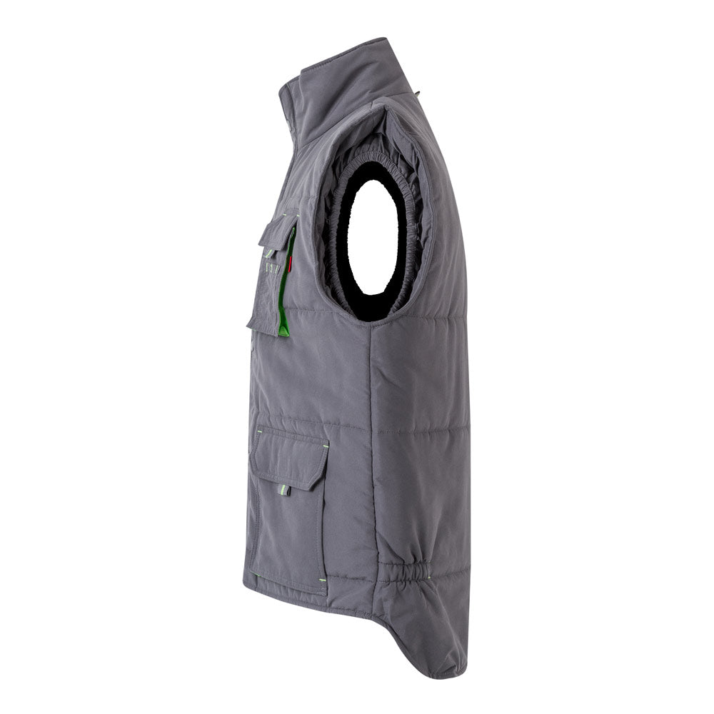 VL NERGAL. Colete acolchoado, bicolor multibolsos (120g/m²), em poliéster (100%)