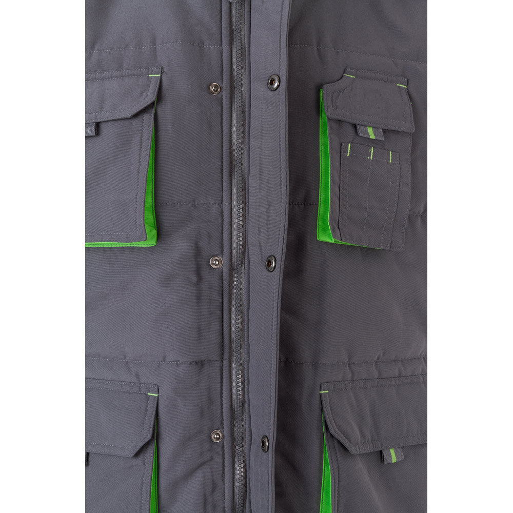 VL NERGAL. Colete acolchoado, bicolor multibolsos (120g/m²), em poliéster (100%)