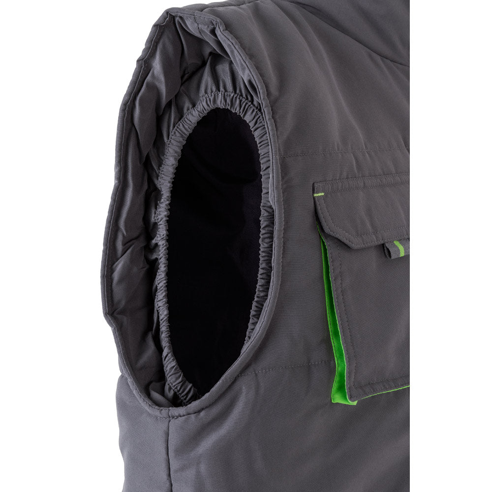 VL NERGAL. Colete acolchoado, bicolor multibolsos (120g/m²), em poliéster (100%)