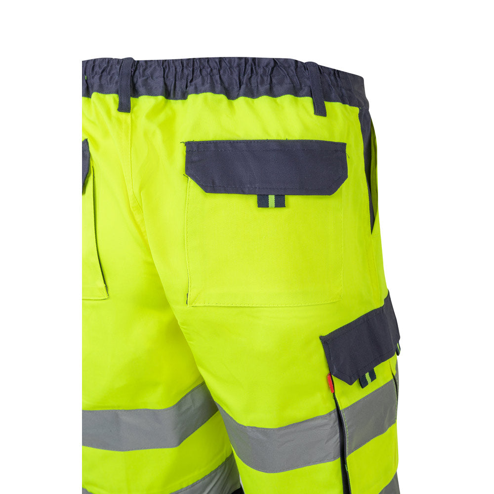VL HADES. Bermudas bicolor multibolsos (210g/m²), em algodão (20%) e poliéster (80%)