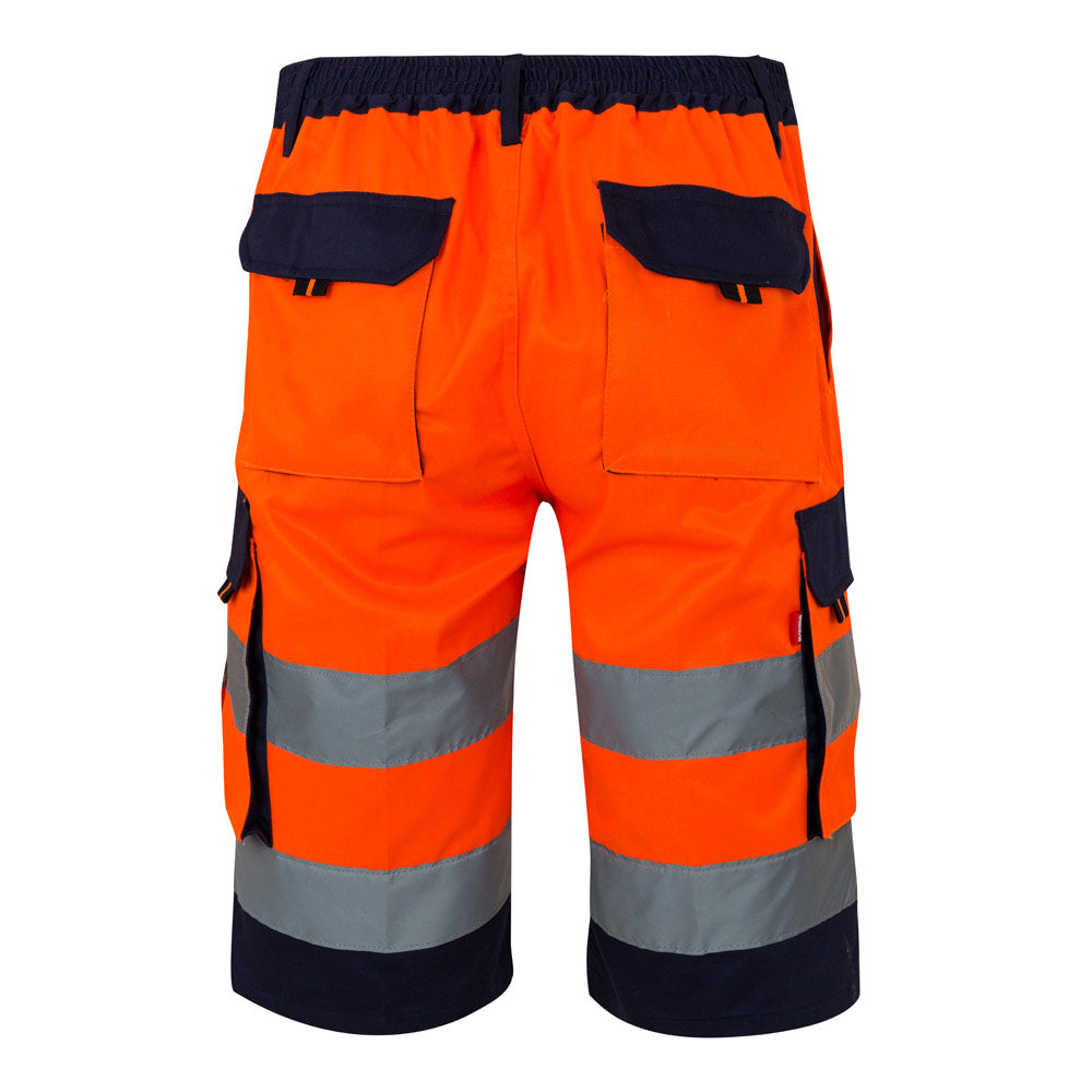 VL HADES. Bermudas bicolor multibolsos (210g/m²), em algodão (20%) e poliéster (80%)