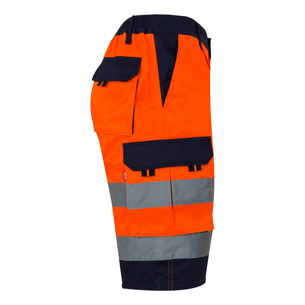 VL HADES. Bermudas bicolor multibolsos (210g/m²), em algodão (20%) e poliéster (80%)