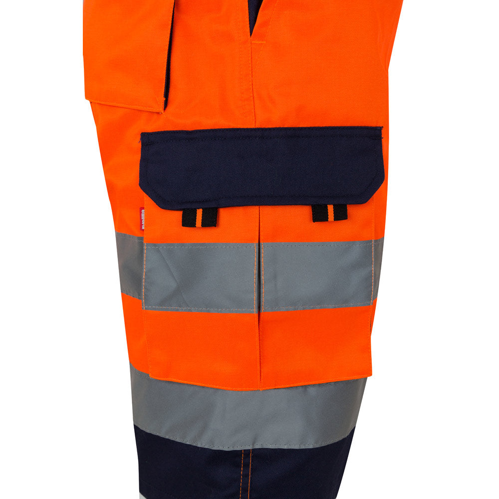 VL HADES. Bermudas bicolor multibolsos (210g/m²), em algodão (20%) e poliéster (80%)