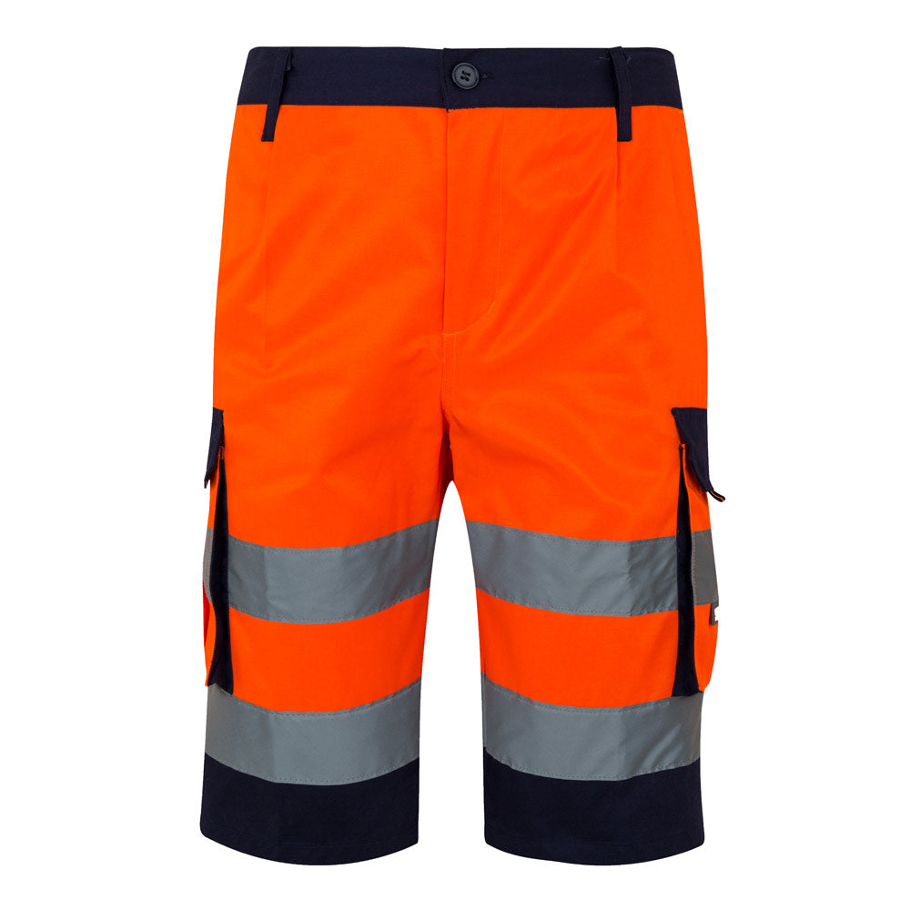 VL HADES. Bermudas bicolor multibolsos (210g/m²), em algodão (20%) e poliéster (80%)