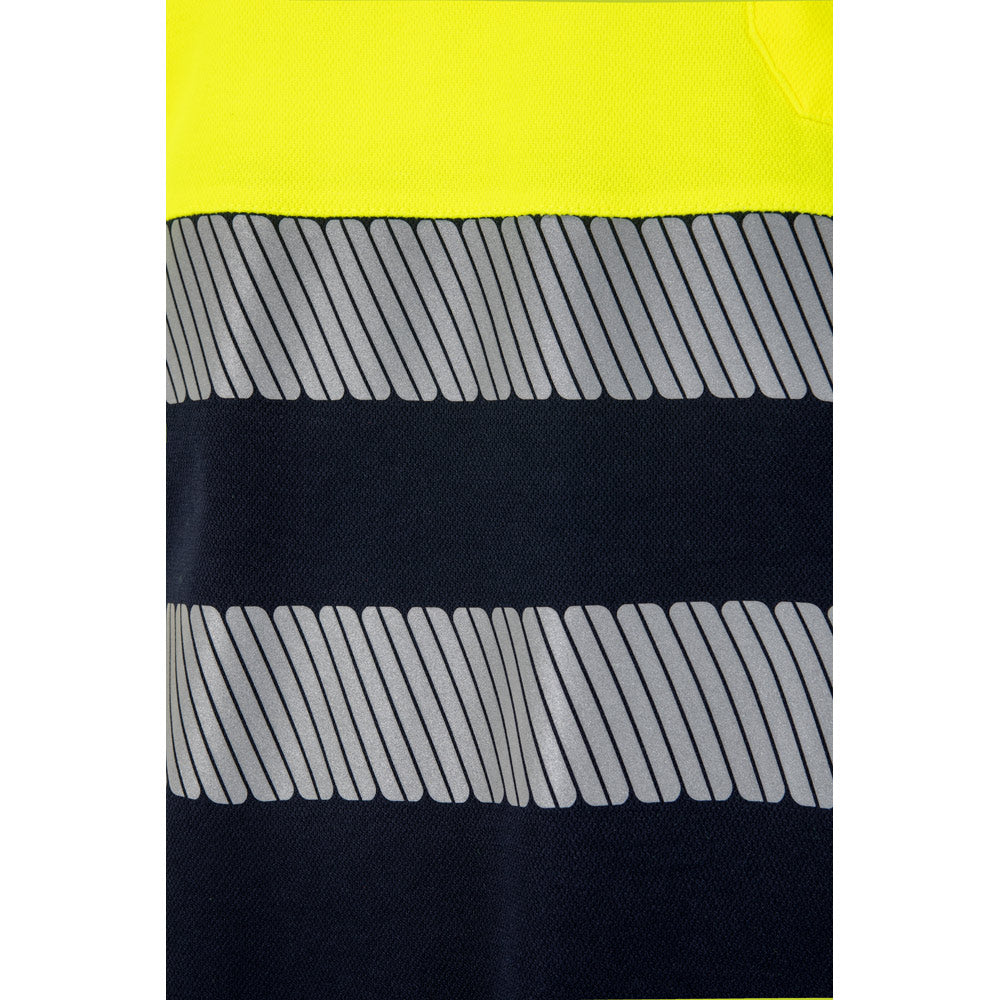VL ACHELOUS. Polo bicolor piqué (150g/m²) de manga curta, em algodão (55%) e poliéster (45%)