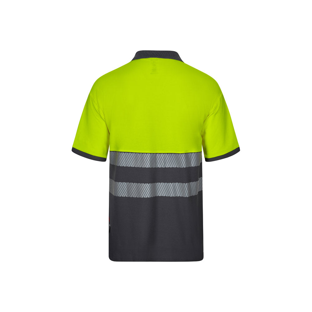 VL ACHELOUS. Polo bicolor piqué (150g/m²) de manga curta, em algodão (55%) e poliéster (45%)