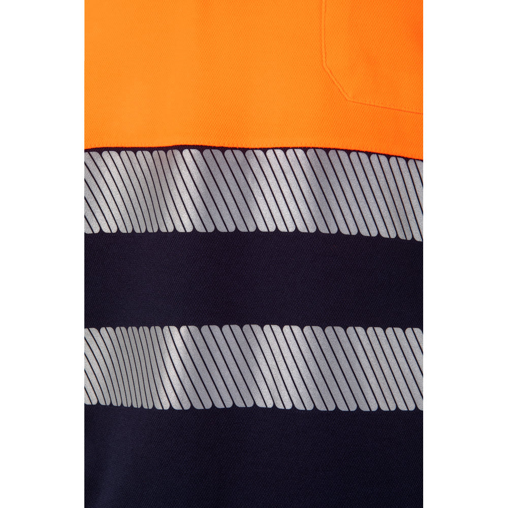VL ACHELOUS. Polo bicolor piqué (150g/m²) de manga curta, em algodão (55%) e poliéster (45%)