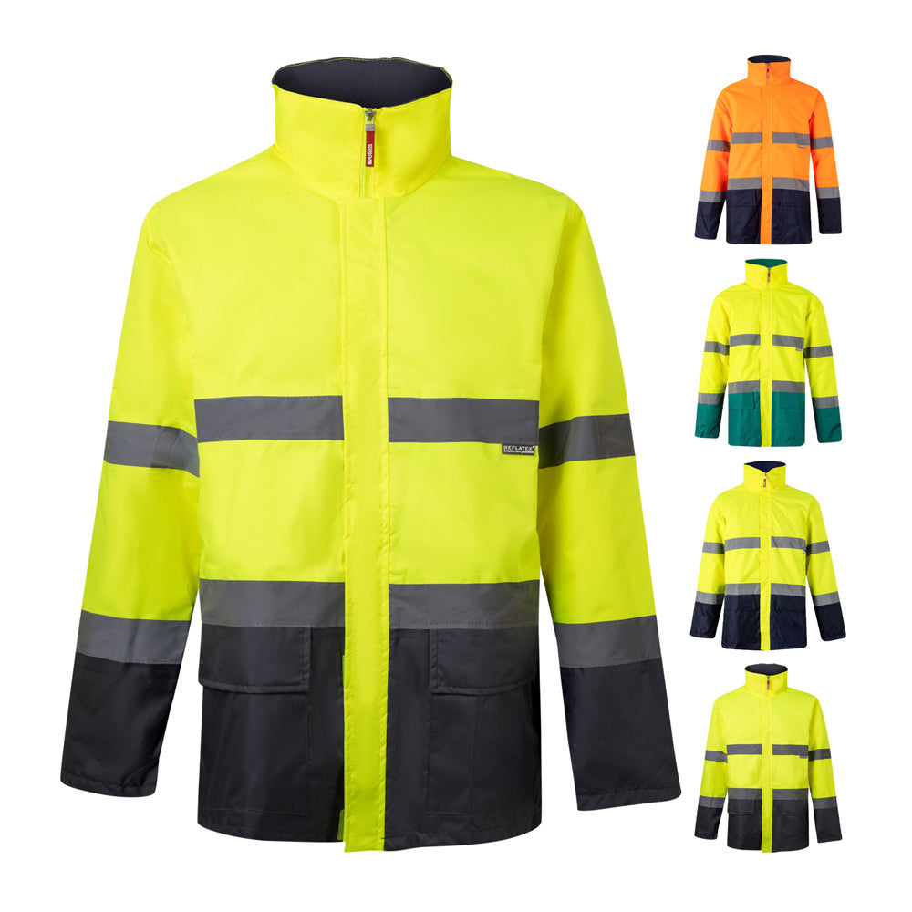 VL THEMIS LARGE. Parka bicolor (190g/m²), em poliéster (100%), com revestimento em PU