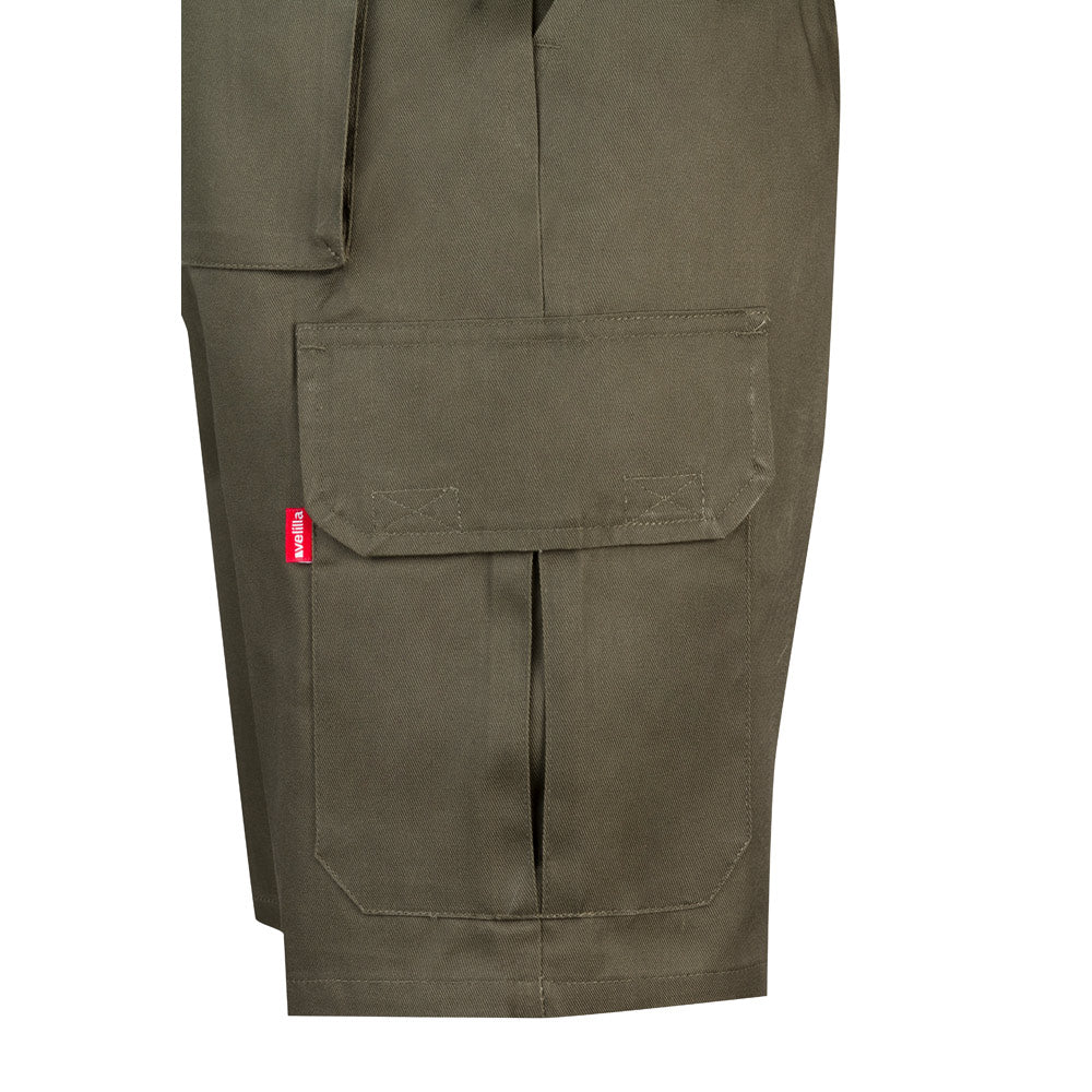 VL CHIONE. Bermudas em sarja multibolsos (200g/m²), em algodão (35%) e poliéster (65%)