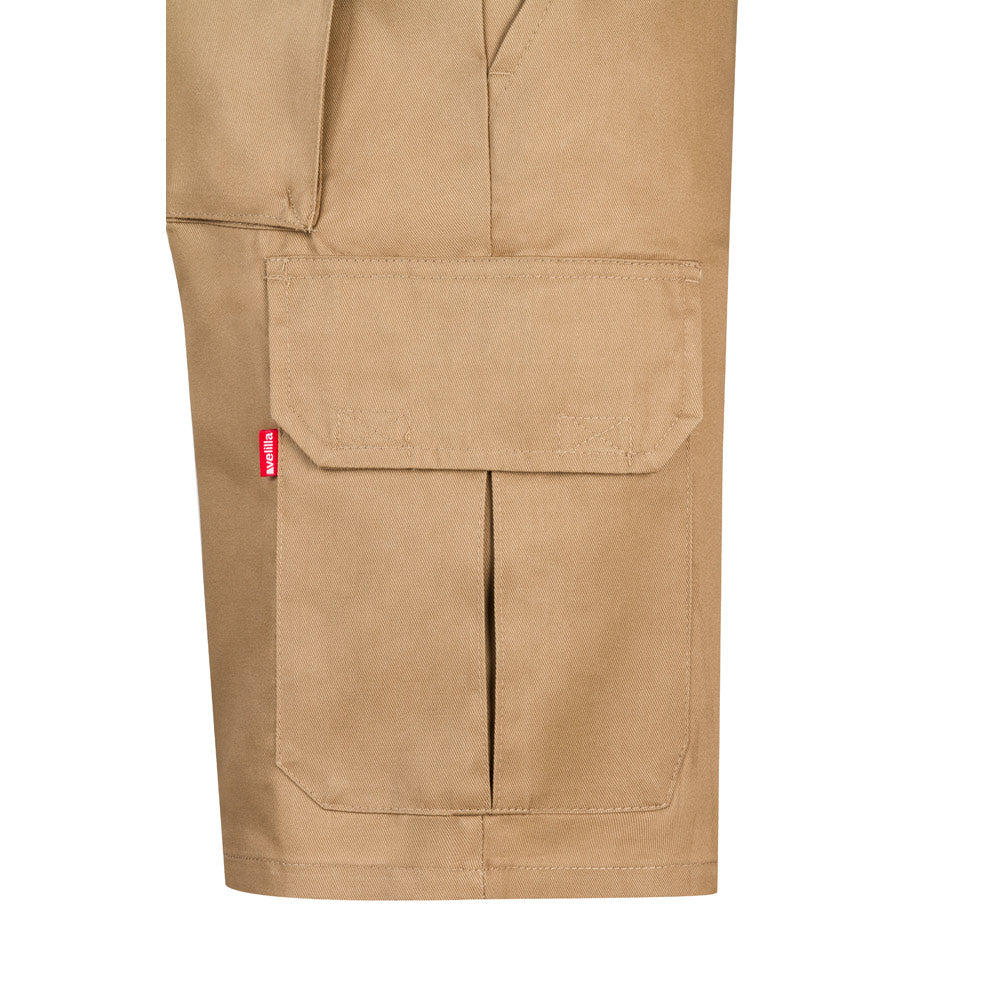 VL CHIONE. Bermudas em sarja multibolsos (200g/m²), em algodão (35%) e poliéster (65%)