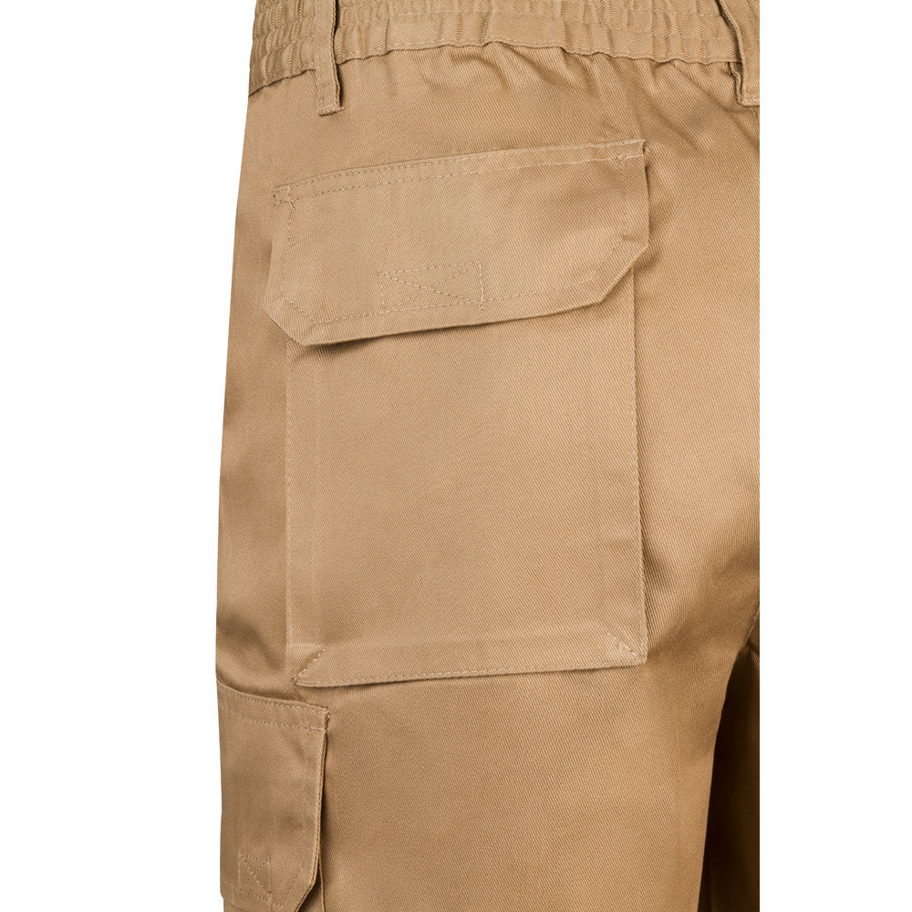 VL CHIONE. Bermudas em sarja multibolsos (200g/m²), em algodão (35%) e poliéster (65%)