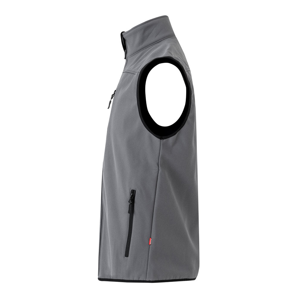 VL VARUNA. Colete soft shell (280g/m²), com forro polar, em poliéster (94%) e elastano (6%)