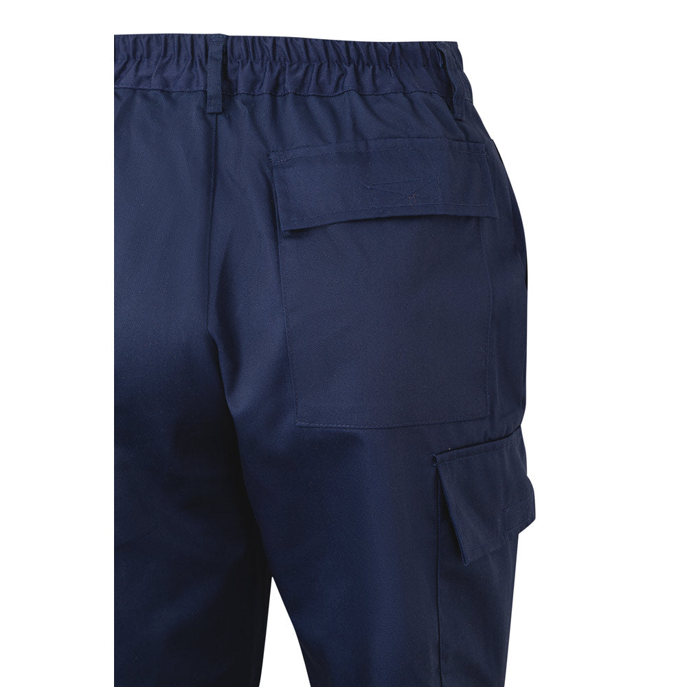 VL ARTEMIS. Calças bicolor, em sarja (190g/m²), em algodão (20%) e poliéster (80%)