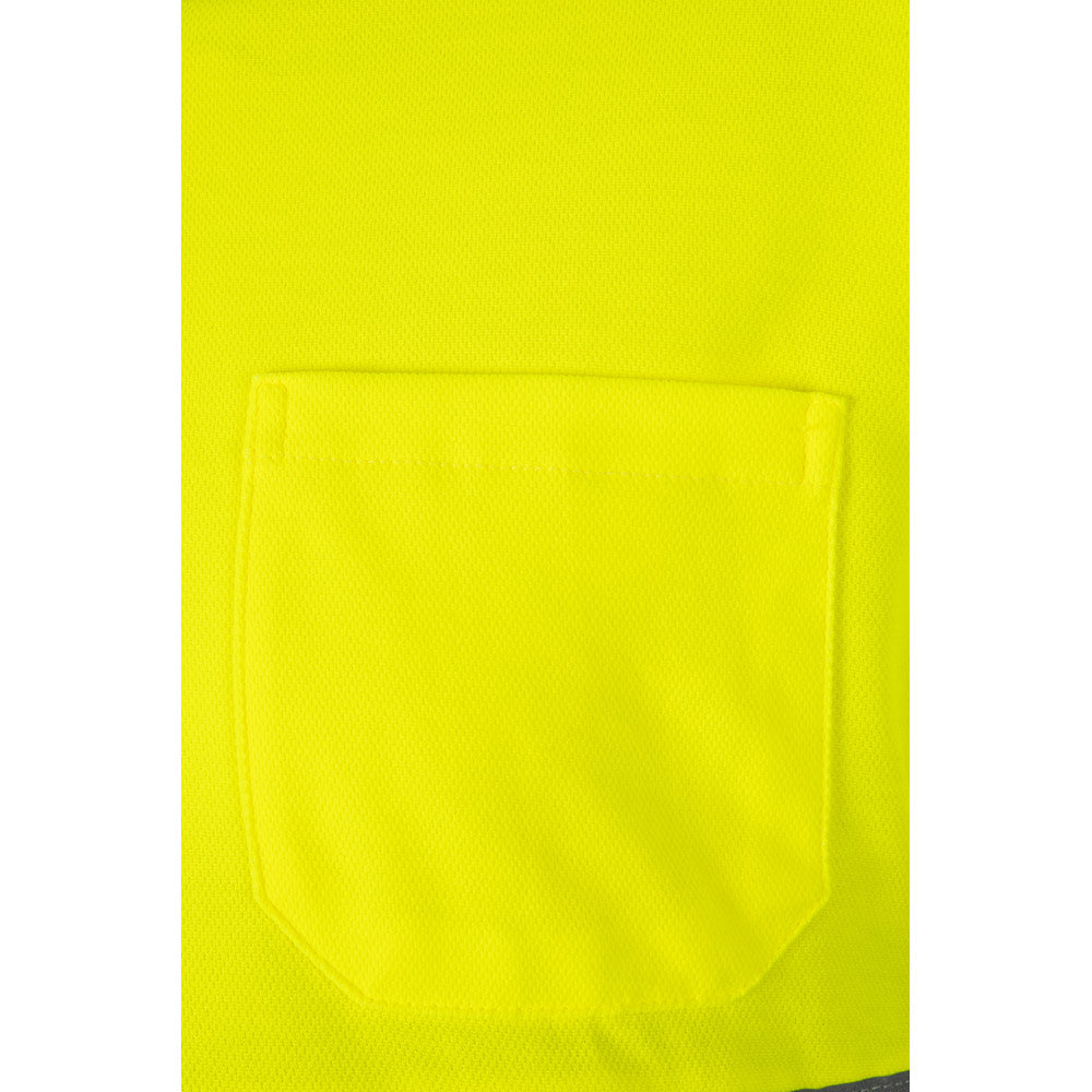 VL PLUTO. Polo bicolor piqué (150g/m²) de manga comprida, em algodão (55%) e poliéster (45%)