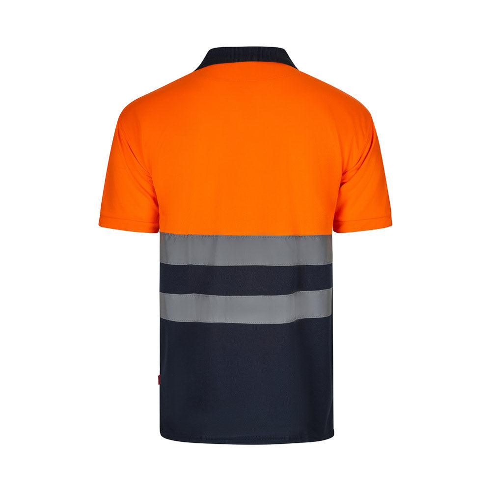 VL FORTUNA. Polo bird-eye (140g/m²) de manga curta, em poliéster (100%)