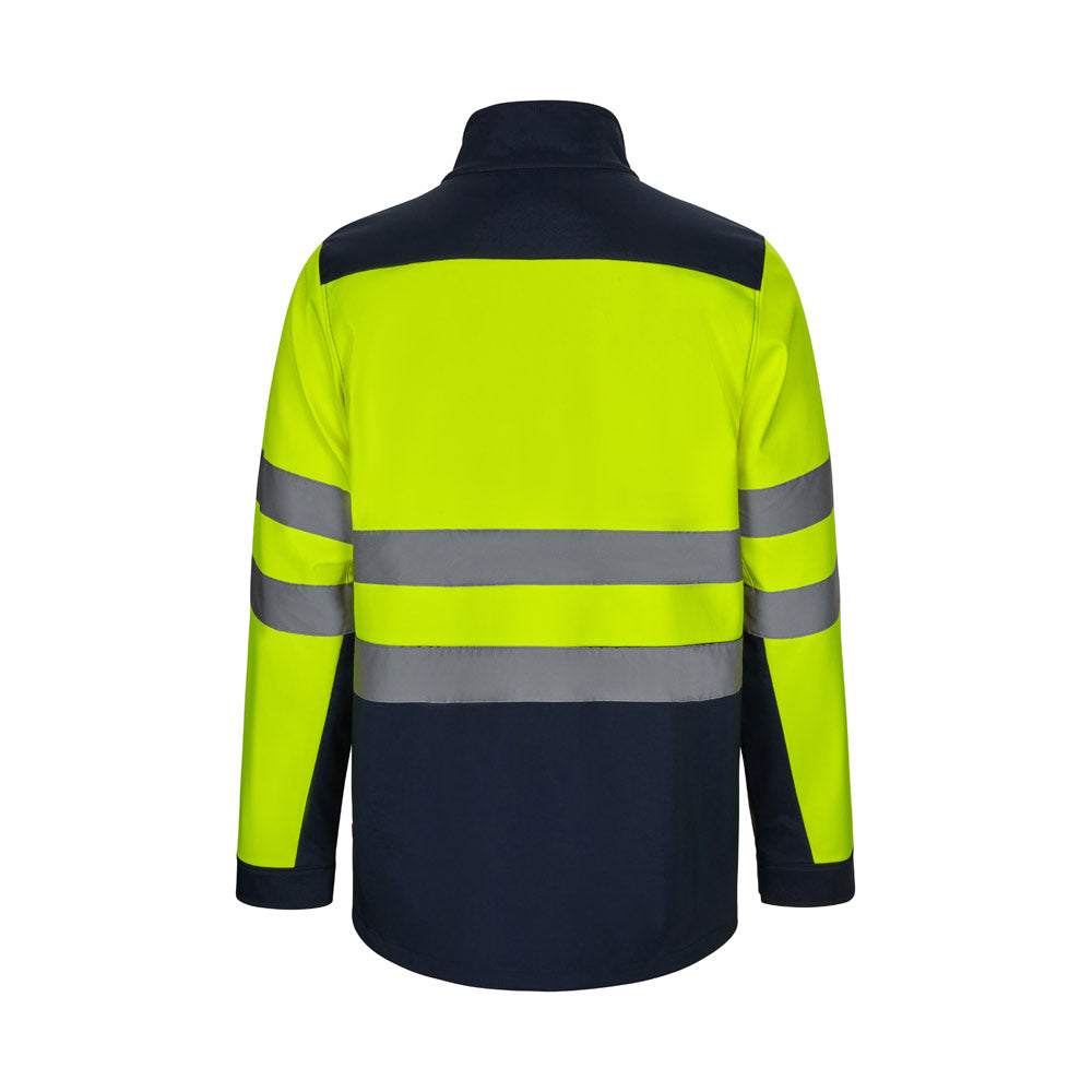VL HESTIA. Casaco bicolor soft shell (280g/m²), em poliéster (96%) e elastano (4%)