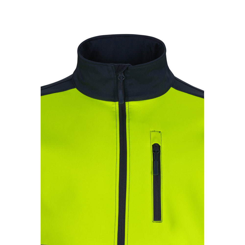 VL HESTIA. Casaco bicolor soft shell (280g/m²), em poliéster (96%) e elastano (4%)