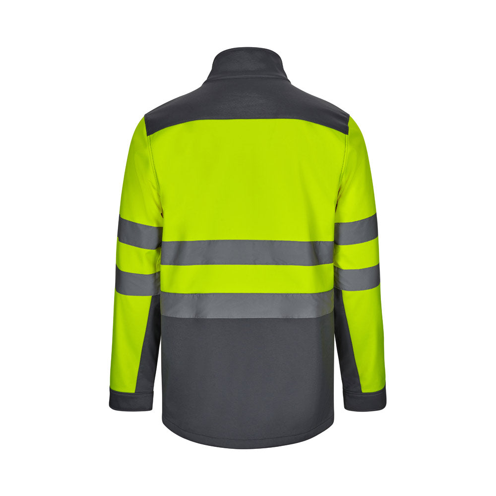 VL HESTIA. Casaco bicolor soft shell (280g/m²), em poliéster (96%) e elastano (4%)