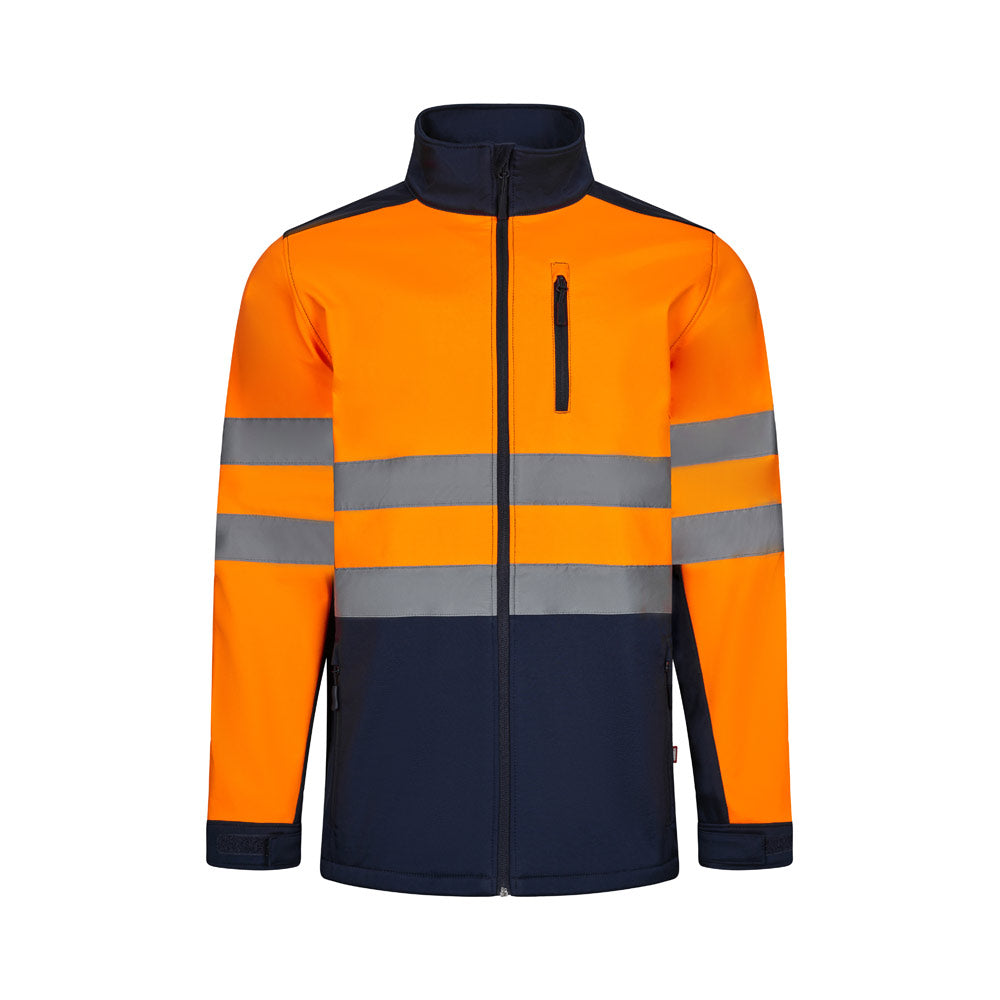 VL HESTIA. Casaco bicolor soft shell (280g/m²), em poliéster (96%) e elastano (4%)