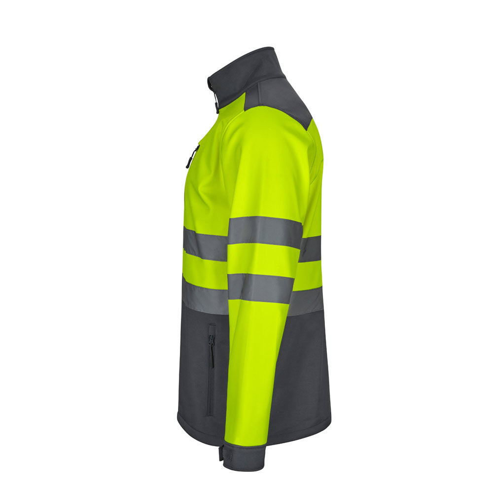 VL HESTIA LARGE. Casaco soft shell (280g/m²) bicolor, com forro polar e membrana de TPU, em poliéster (96%) e elastano (4%)