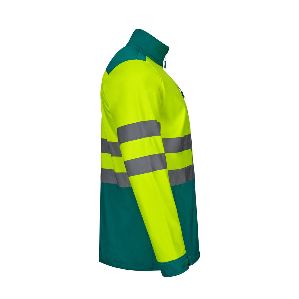 VL HESTIA LARGE. Casaco soft shell (280g/m²) bicolor, com forro polar e membrana de TPU, em poliéster (96%) e elastano (4%)