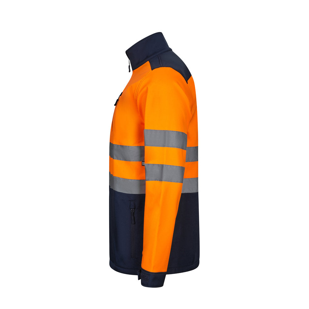 VL HESTIA LARGE. Casaco soft shell (280g/m²) bicolor, com forro polar e membrana de TPU, em poliéster (96%) e elastano (4%)