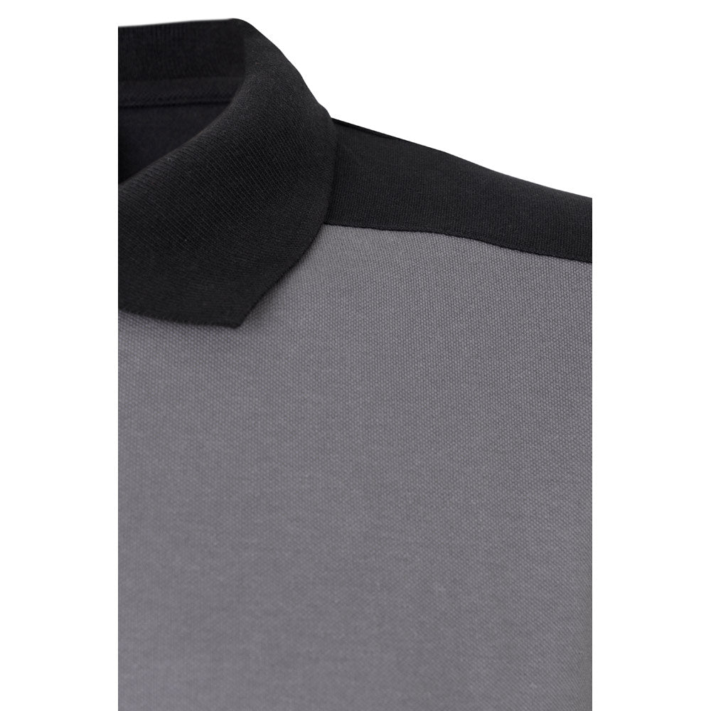 VL VELES. Polo piqué stretch bicolor (200g/m²) de manga curta, em poliéster (96%) e elastano (4%)