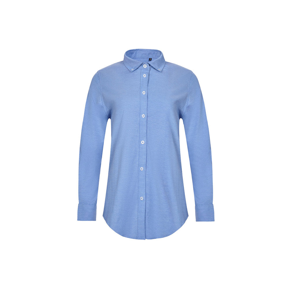VL PRITHVI WOMEN. Camisa Oxford (180 g/m²) para mulher em algodão (50%), poliéster (45%) e elastano (5%)