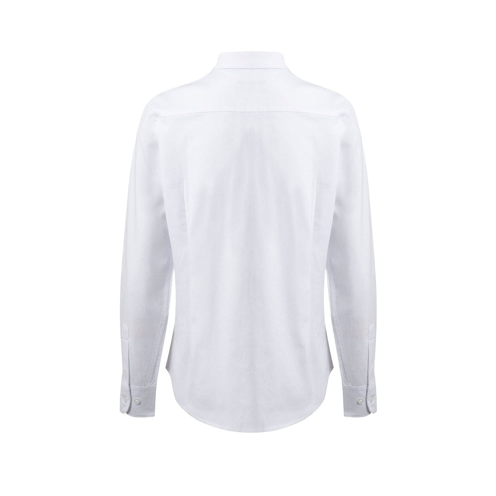 VL PRITHVI WOMEN. Camisa Oxford (180 g/m²) para mulher em algodão (50%), poliéster (45%) e elastano (5%)