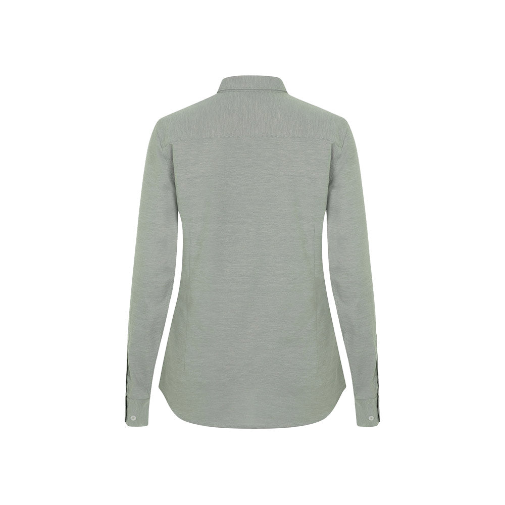 VL PRITHVI WOMEN. Camisa Oxford (180 g/m²) para mulher em algodão (50%), poliéster (45%) e elastano (5%)