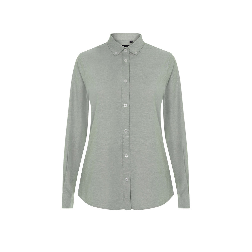 VL PRITHVI WOMEN. Camisa Oxford (180 g/m²) para mulher em algodão (50%), poliéster (45%) e elastano (5%)