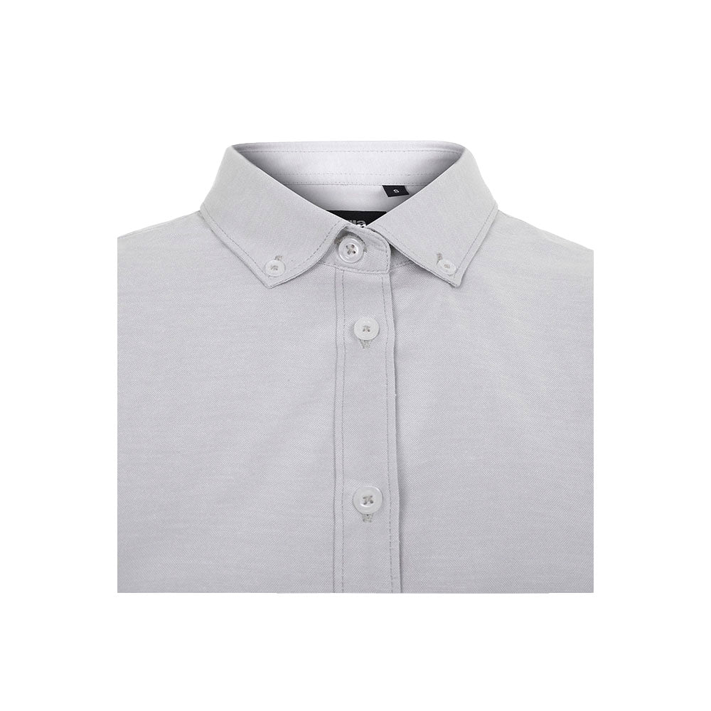VL PRITHVI WOMEN. Camisa Oxford (180 g/m²) para mulher em algodão (50%), poliéster (45%) e elastano (5%)