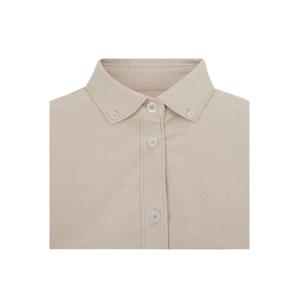VL PRITHVI WOMEN. Camisa Oxford (180 g/m²) para mulher em algodão (50%), poliéster (45%) e elastano (5%)