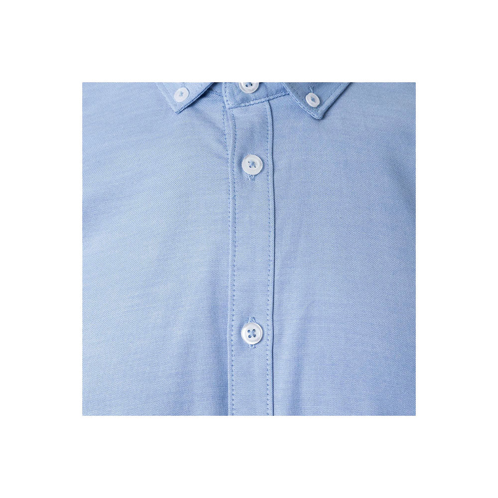 VL PRITHVI MAN. Camisa Oxford (180 g/m²) para homem em algodão (50%), poliéster (45%) e elastano (5%)