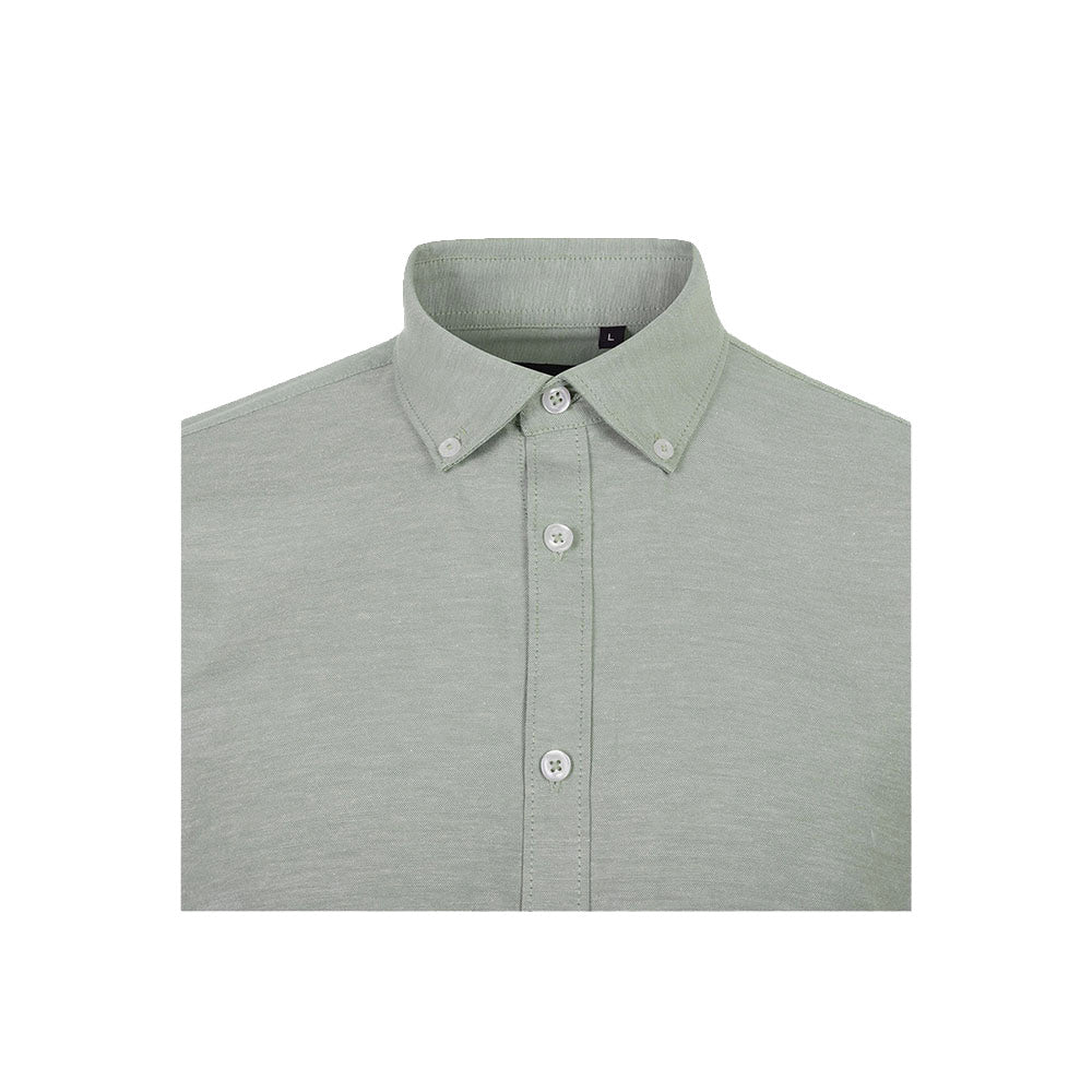 VL PRITHVI MAN. Camisa Oxford (180 g/m²) para homem em algodão (50%), poliéster (45%) e elastano (5%)