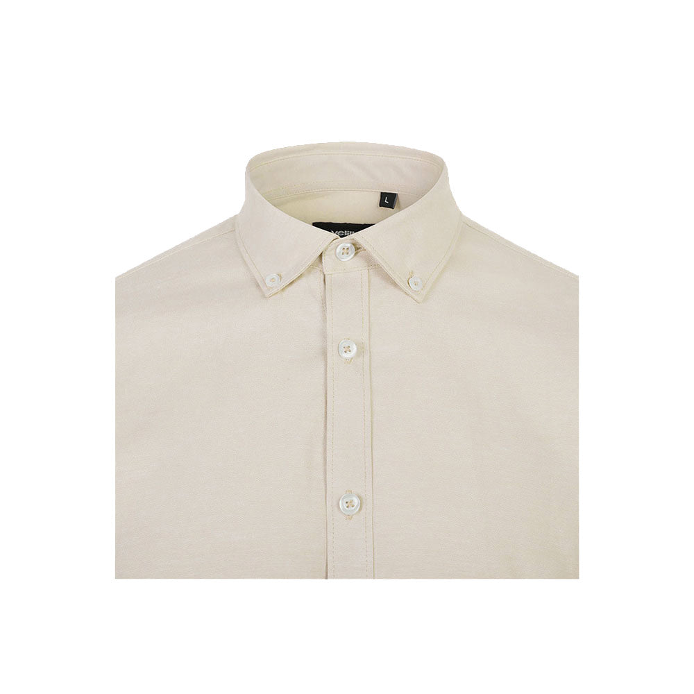 VL PRITHVI MAN. Camisa Oxford (180 g/m²) para homem em algodão (50%), poliéster (45%) e elastano (5%)