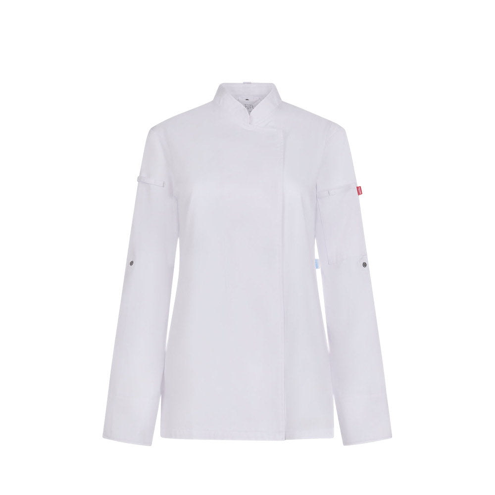 VL THOTH. Jaleca de cozinha (190 g/m²) para mulher, em algodão (35%) e poliéster reciclado (65%)