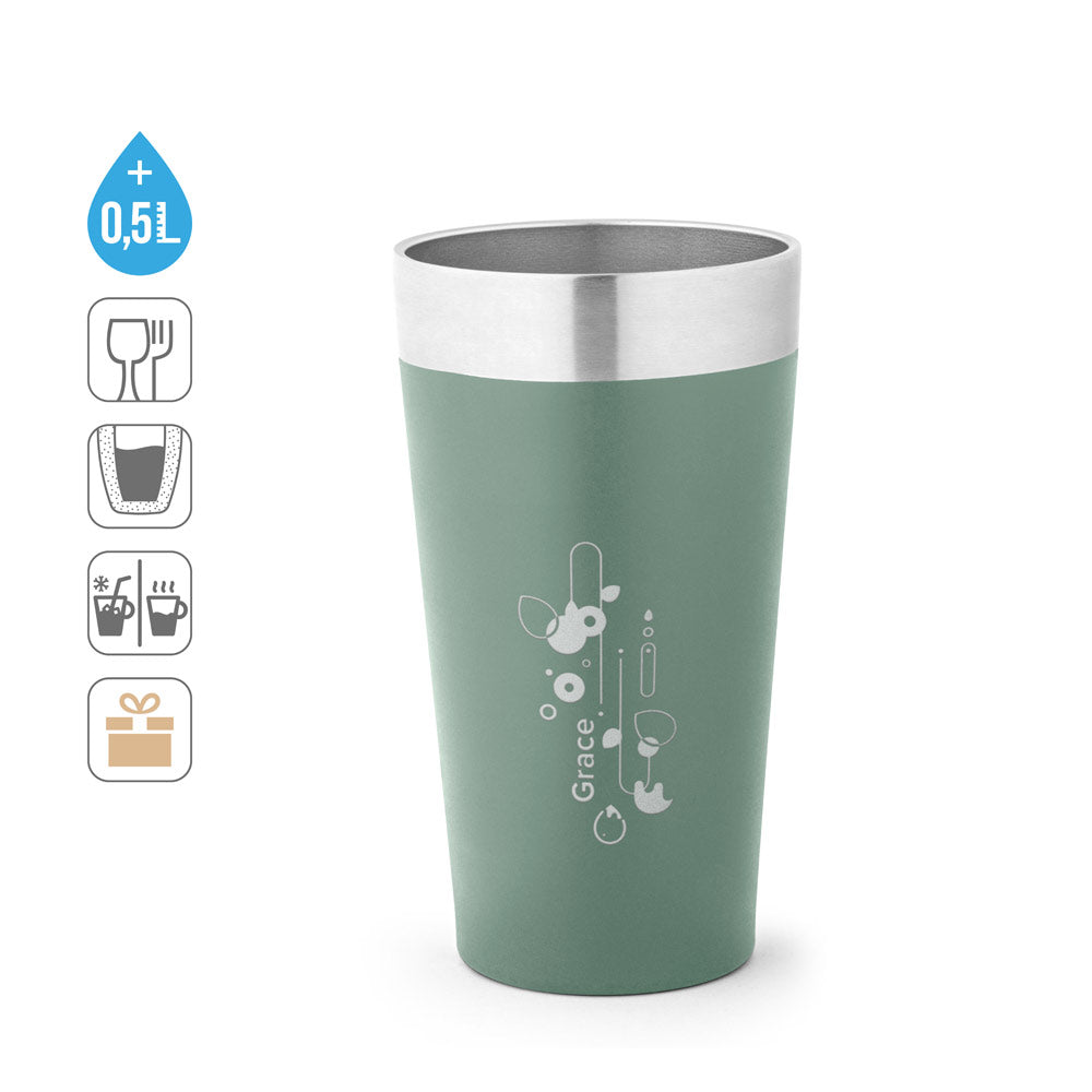 GRACE. Copo térmico em aço inoxidável 540 mL