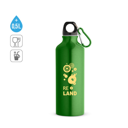 RE-LANDSCAPE M. Garrafa em alumínio reciclado (100% rAL) com mosquetão 530 mL