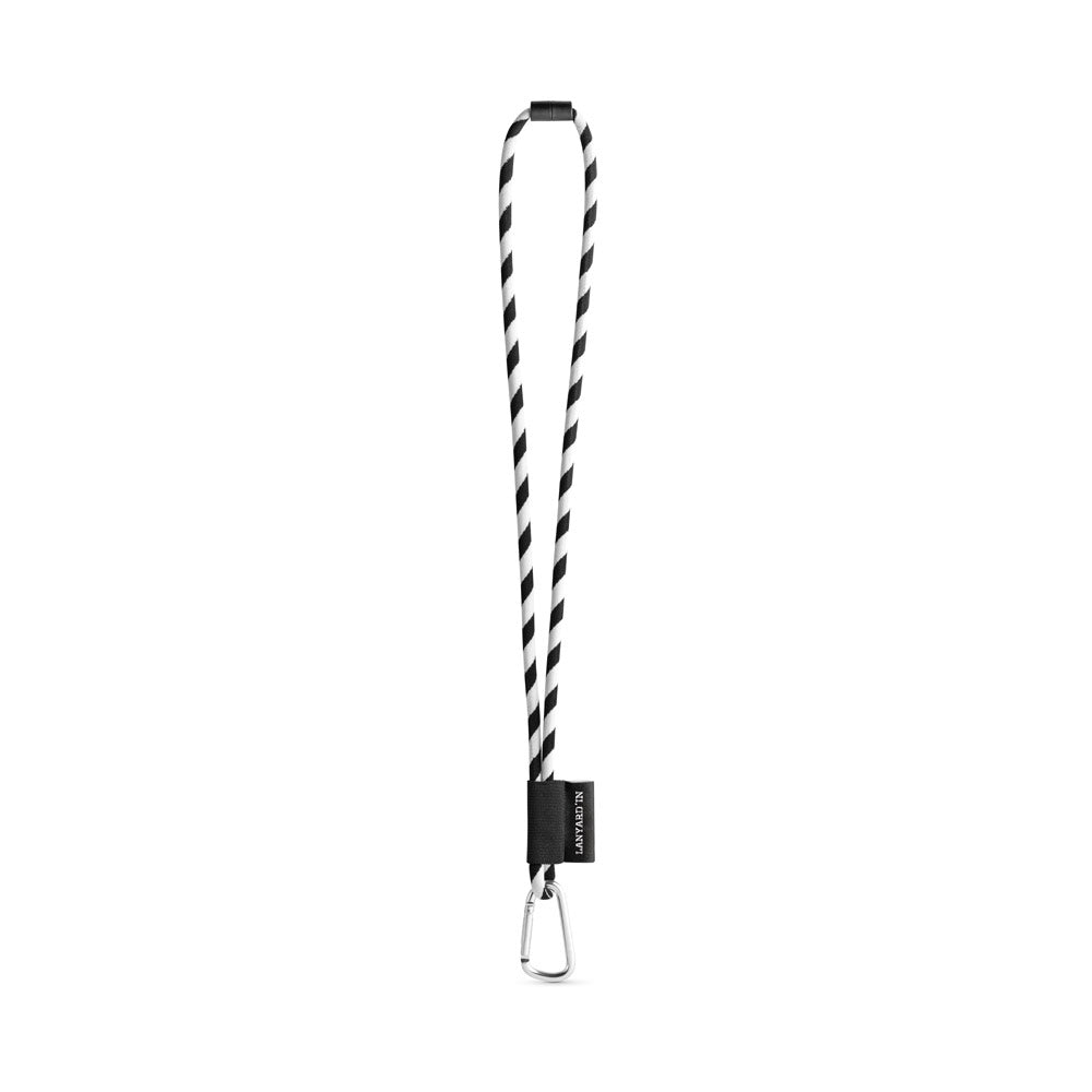 75089. SET Lanyard TUBE Long (Ø 7 mm) com Mosquetão D-shape 55 mm e Fecho de segurança Ø 7 mm