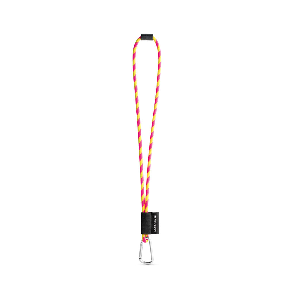 75089. SET Lanyard TUBE Long (Ø 7 mm) com Mosquetão D-shape 55 mm e Fecho de segurança Ø 7 mm