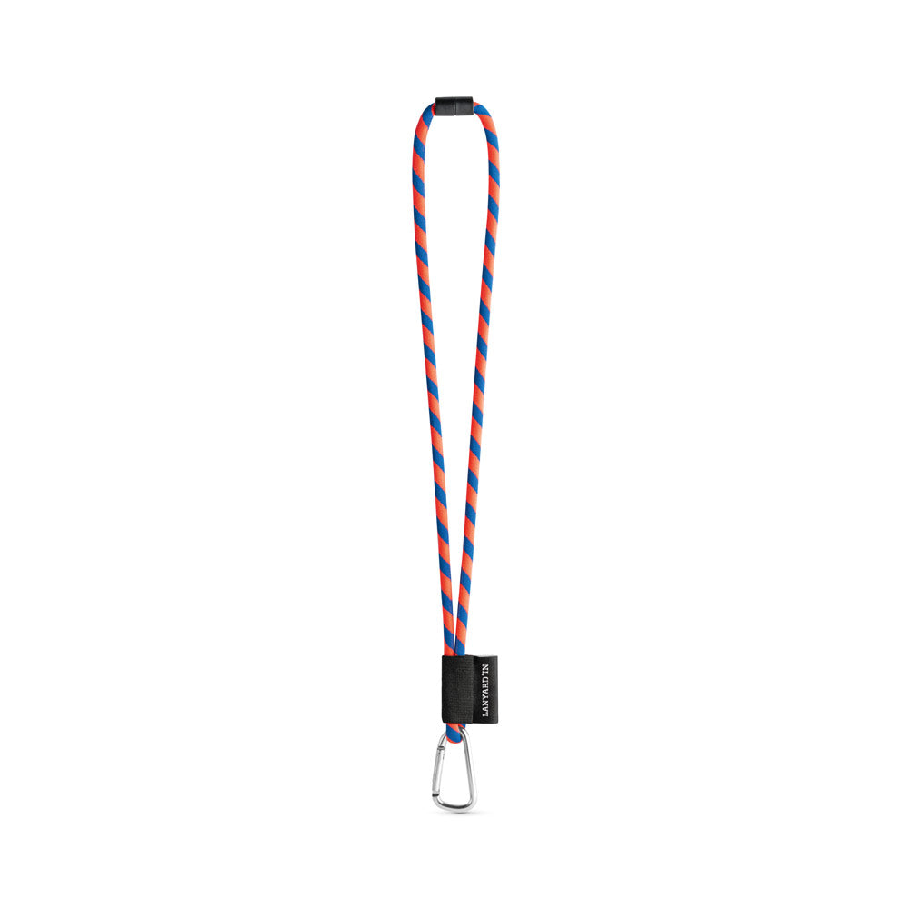 75089. SET Lanyard TUBE Long (Ø 7 mm) com Mosquetão D-shape 55 mm e Fecho de segurança Ø 7 mm