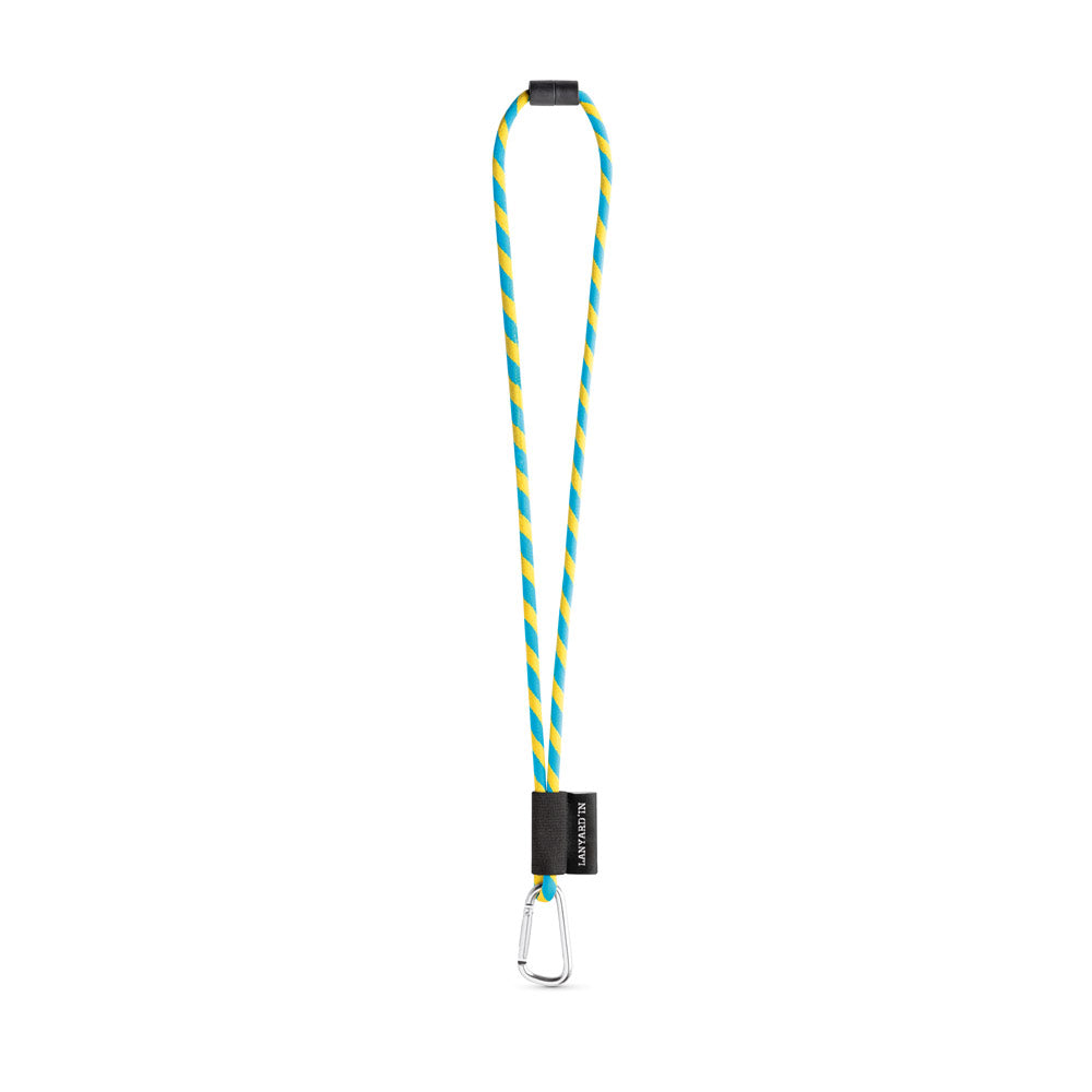 75089. SET Lanyard TUBE Long (Ø 7 mm) com Mosquetão D-shape 55 mm e Fecho de segurança Ø 7 mm