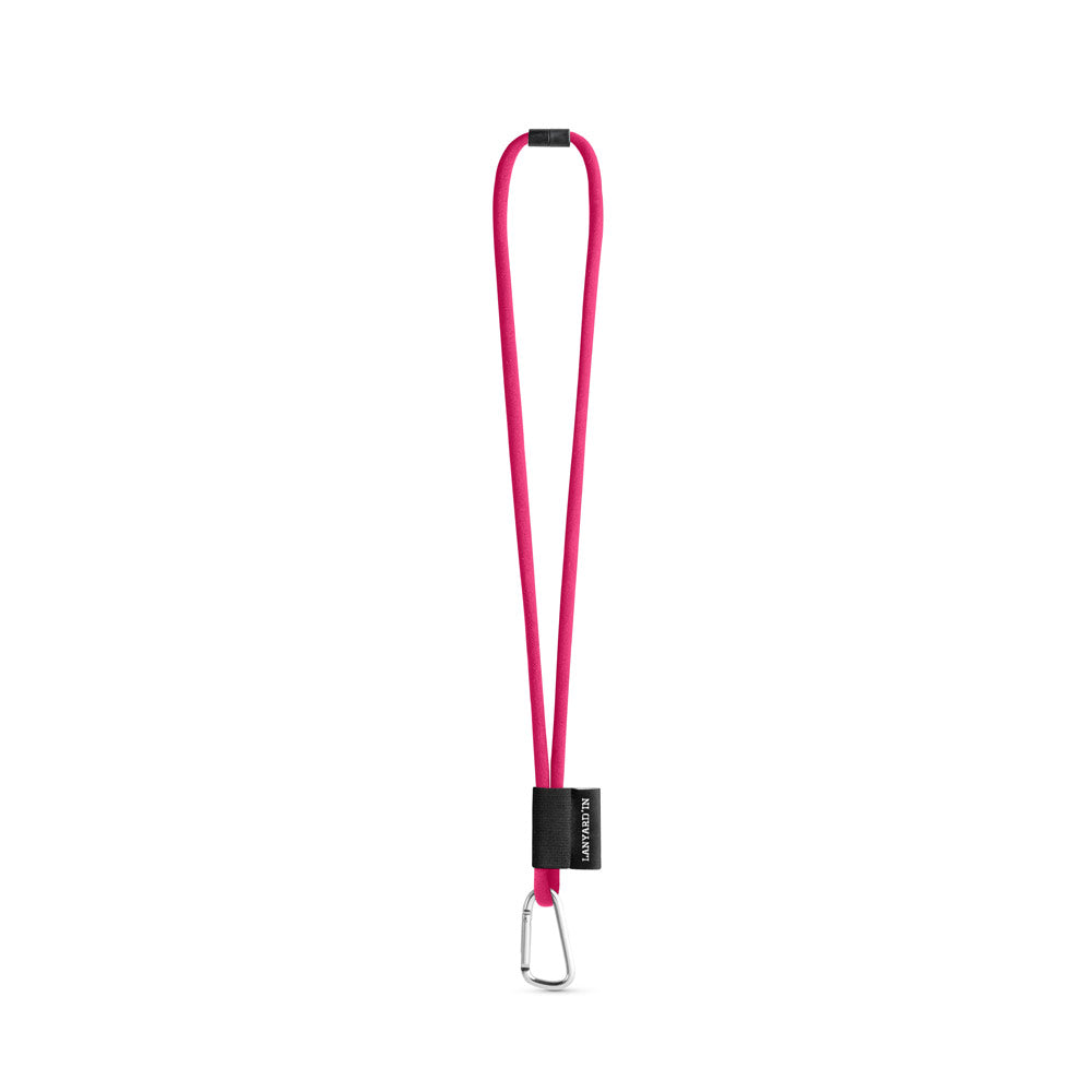 SET Lanyard TUBE Long (Ø 7 mm) com Mosquetão D-Shape 55 mm e Fecho de segurança Ø 7 mm