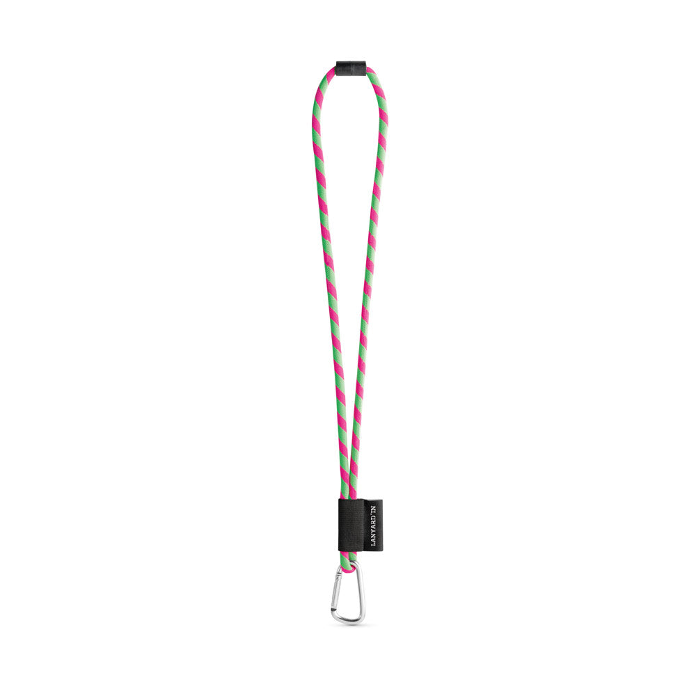 SET Lanyard TUBE Long (Ø 7 mm) com Mosquetão D-Shape 55 mm e Fecho de segurança Ø 7 mm