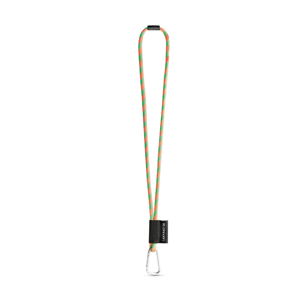 SET Lanyard TUBE Long (Ø 7 mm) com Mosquetão D-Shape 55 mm e Fecho de segurança Ø 7 mm