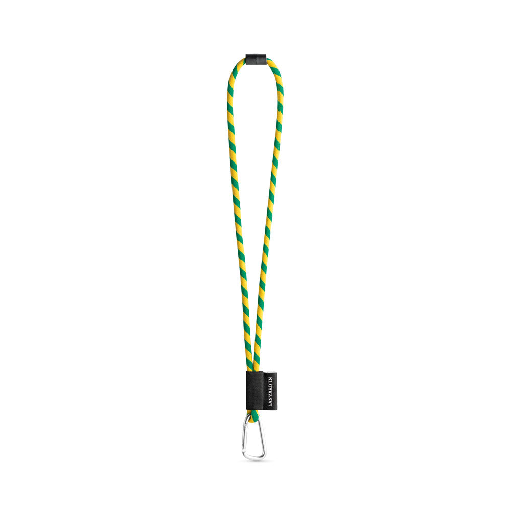SET Lanyard TUBE Long (Ø 7 mm) com Mosquetão D-Shape 55 mm e Fecho de segurança Ø 7 mm